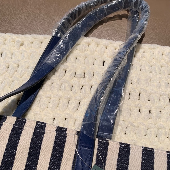 Striped Canvas Tote Bag - Picture 2 of 3